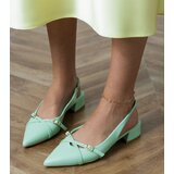 D/CEO Green low heel slingback pumps Ferli | Shoptok.si