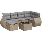 vidaXL 7-dijelni set vrtnih sofa od poliratana s jastucima bež | shoptok.hr