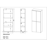 Germania Krem komoda u mat dekoru 80x197x40 cm Lissabon – | shoptok.hr