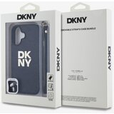 Dkny PU Leather Stack Logo Wrist Strap Zadní Kryt pro iPhone 16 Black Ovitek za telefon Vijolična | Shoptok.si