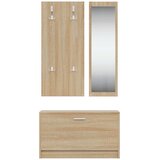  3-u-1 set ormarića za cipele od hrasta sonoma, inženjerski drvo | shoptok.hr