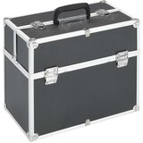 vidaXL Kovček za ličila 37x24x35 cm črn aluminij | Shoptok.si