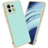 Cadorabo Ohišje, združljivo z Xiaomi Mi 11 5G in bleščeča metina zelena - zlata - Zaščitni ovitek iz prožnega silikona TPU in z zaščito kamere, (20859956) | Shoptok.si