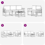  Set vanjskih sofa 6 kom. Prirodna i antracit | shoptok.hr