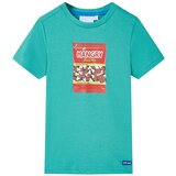 vidaXL Otroška majica s kratkimi rokavi temno mint 128 | Shoptok.si