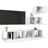  Komplet TV omaric 4-delni bela iverna plošča, (20731681) | Shoptok.si