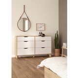 Tvilum Bela/v naravni barvi komoda v hrastovem dekorju 156x92x40 cm Ikast – | Shoptok.si