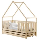  Drveni dječji krevet Magic s dodatnim krevetom i ladicom - svijetlo drvo - 180x80 - Bez madraca | shoptok.hr
