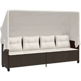  5-dijelni set vrtnih sofa s jastucima poliratan smeđi | shoptok.hr