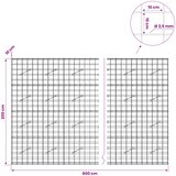  Gabion s žicom debljine 3,5 mm i mrežom 10x10 cm 800x10x200 cm | shoptok.hr