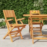 Maison Chic Zložljiv Vrtni Stoli - Stol za vrt 2 kosa 55x61x90 cm trdna tikovina JS2629, (21876278) | Shoptok.si