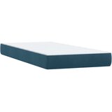 Box Spring krevet s madracem tamnoplavi 80x210 cm baršun | shoptok.hr