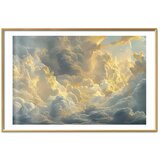  Plakat Last Breath of the Day: Clouds Illuminated by Evening Glow 60x40 Zlatni okvir s margom | shoptok.hr