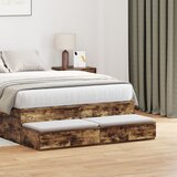 vidaXL Nočne omarice Prekajen hrast Inženirski les 120 x 36.5 x 16.5 cm, (22008259) | Shoptok.si