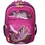 Spirit: Ergonomska šolska torba, nahrbtnik vijolično-pink barve Metuljček