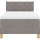 vidaXL Box spring krevet Sivo-smeđa 100 x 200 cm tkanina | shoptok.hr