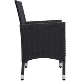  3-dijelni vrtni blagovaonski set s jastucima crni | shoptok.hr