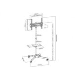 S Box samostoječi nosilec za TV FS-224-2 FS-224-2 | Shoptok.si