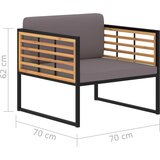  Vrtne stolice s jastucima 2 kom od bagremovog drva tamnosive | shoptok.hr