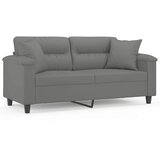  Dvosjed s jastucima tamnosivi 140 cm od mikrovlakana | Eponuda.com