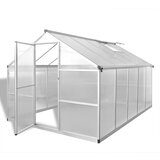 The Living Store Okrepljen aluminijast rastlinjak z okvirjem 7,55 m² - Rastlinjak, (21418987) Cene