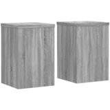 Furnova Stojalo za rastline 2 kosa siva sonoma 25x25x35 cm inž. les, (21921086) | Shoptok.si