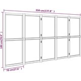vidaXL Sobna pregrada s 5 panela krem bijela 350 x 180 cm | shoptok.hr