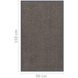 vidaXL čupavi otirač 90 x 150 tamnosmeđi | shoptok.hr
