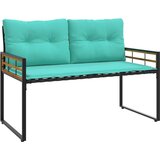 Drvena klupska klupa s jastukom Tirkizna 114 x 55 x 77 cm | shoptok.hr