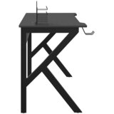  Igraći stol s nogama u oblika slova K crni 110 x 60 x 75 cm | shoptok.hr