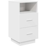 vidaXL Nočna omarica z 2 predaloma bela 36x36x68 cm | Shoptok.si
