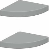  Plutajuće kutne police 2 kom sive 25 x 25 x 3,8 cm MDF | Eponuda.ba