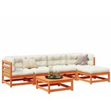 vidaXL 6-dijelni set vrtnih sofa voštano smeđi od masivne borovine Cijene