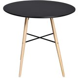 Maison Chic Jedilna miza - Kuhinjska miza - Jedilni stol MDF okrogla črna, (21715327) | Shoptok.si