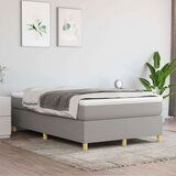  Box spring postelja z vzmetnico svetlo siva 120x200 cm blago, (20725750) Cene