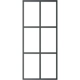 vidaXL Drsna vrata z opremo ESG steklo in aluminij 90x205 cm | Shoptok.si