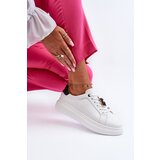 VINCEZA Women's Leather Sneakers with Bear White Mirven | Shoptok.si