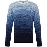 United Colors Of Benetton Pulover modra / mornarska / svetlo modra / bela | Shoptok.si