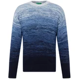 United Colors Of Benetton Pulover modra / mornarska / svetlo modra / bela