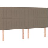  Uzglavlje smeđesivo 180x5x118/128 cm od tkanine | shoptok.hr