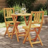 Bistro set 3 pcs Prirodna nafta Čvrsto drvo akacije | Eponuda.ba