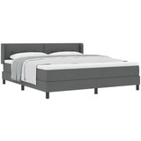 vidaXL Box Spring krevet s madracem Tamno siva 180x200 cm Tkanina, Uzglavlje s preklopima Tamno sivo 180 cm Tkanina Cijene
