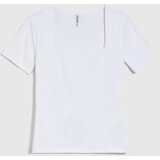Marisse White Diamond Neckline Blouse | shoptok.hr
