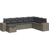 Maison Chic Seti vrtnega pohištva - Vrtna garnitura - Vrtni pohištvo set 8-delna z blazinami siv poli ratan, (21799281) | Shoptok.si