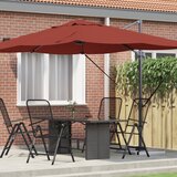 vidaXL Senzorčna Senca Terrakota Poliester, Jeklo Velik | Shoptok.si