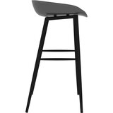  Stol i stolice - 5-dijelni barski set crno-sivi - Crna i siva 4 5 | shoptok.hr