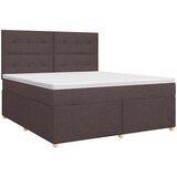  Boxspring krevet s madracem Tamno smeđa 160 x 200 cm Tkanina | shoptok.hr