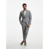 Reserved - Kariraste hlače slim fit - Večbarvno | Shoptok.si