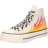 Converse Visoke superge 'Chuck Taylor All Star Lift' bež / rumena / temno oranžna / črna | Shoptok.si