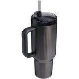 Stanley Quencher H2.O Fluted Tumbler lonček iz nerjavečega jekla s slamico velik Black PVD 1180 ml | Shoptok.si